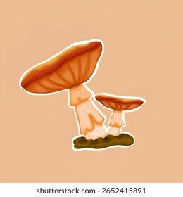 A collection of cute mushroom cliparts in a hand-drawn cartoon style. These whimsical fungi elements are perfect for kids' designs, stickers, scrapbooking, and magical forest-themed projects. Transpar