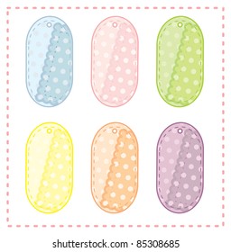 collection of cute oval tags
