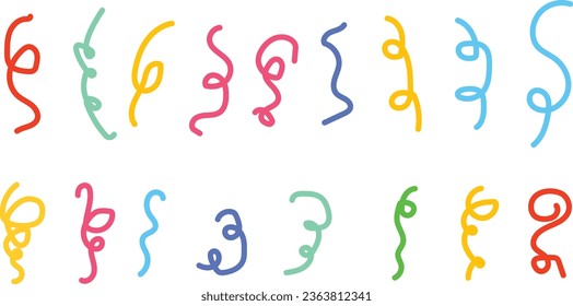 collection of cute party popper illustrations. confetti. explosion. firecrackers. celebration. holiday. big discount. birthday celebration trumpet. Vector image. Hand drawn style.
