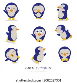 COLLECTION OF CUTE PENGUIN WITH VARIOUS MOVEMENTS