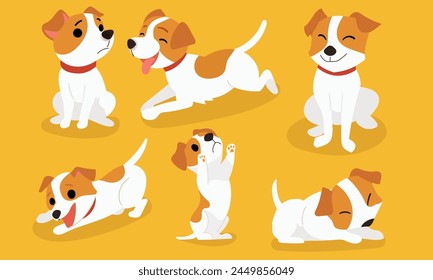 Collection of Cute and Playful Jack Russell Dogs in Various Poses