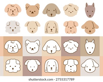 a collection of cute puppy faces