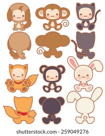 Collection of Cute rabbit - Vector File EPS10