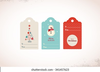 collection of cute ready to use  christmas gift tags