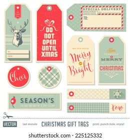 collection of cute ready-to-use christmas gift tags