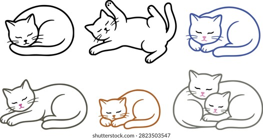 A collection cute sleeping