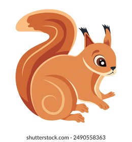Collection of Cute Squirrel Flat Icons 

