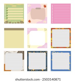 collection of cute sticky note illustrations