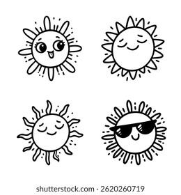 Collection of Cute Sun Characters
