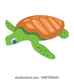 Collection of Cute Turtles Flat Icons 

