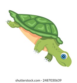 Collection of Cute Turtles Flat Icons 

