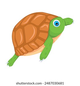 Collection of Cute Turtles Flat Icons 

