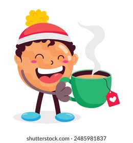 Collection of Cute Winter Flat Stickers 

