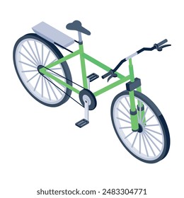 Collection of Cycle Rides Isometric Icons 

