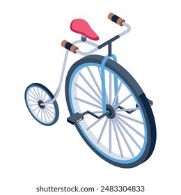 Colección de los iconos isométricos de los recorridos en bicicleta 


