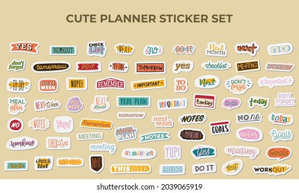 Planner Stickers Stock Illustrations – 4,358 Planner Stickers