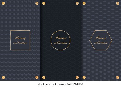 Collection of dark backgrounds for elegant packaging of luxury products.