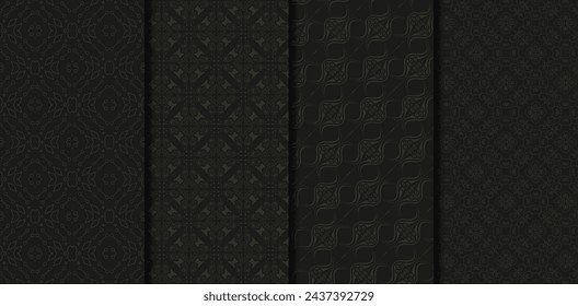Collection Dark ornament pattern design background