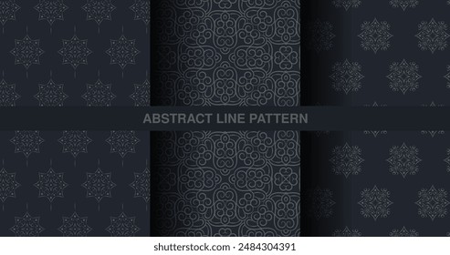 Collection Dark ornament pattern design background