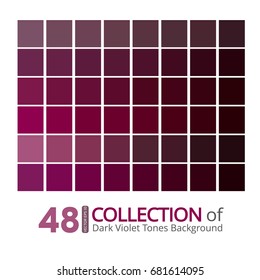 A collection Dark Violet of tones on white background. Vector