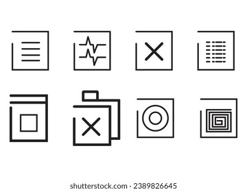 collection of data icons, icon set