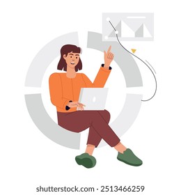 Collection of Data Science Flat Illustrations 
