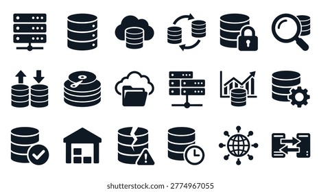 Collection of database related icons