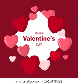 Collection of valentine’s day background set with heart,balloon.Editable vector illustration for website, invitation,postcard and sticker.Wording include happy valentine's day