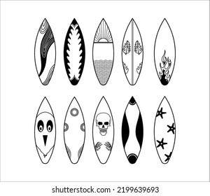 Collection of Decoration Surfboard Summer 