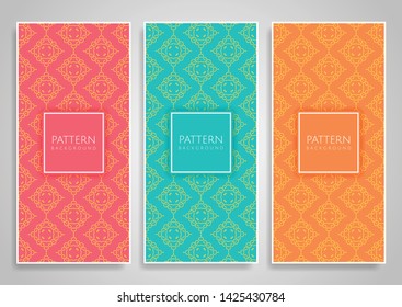 Colección de diseños decorativos de banners