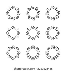 Collection of Decorative Decorative Border Frames circular shapes.