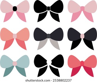 Colección de Ilustraciones de arco decorativo en varios Colores