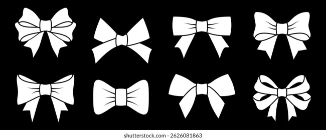 Collection of Decorative Bow Ribbons for Gifts and Celebrations