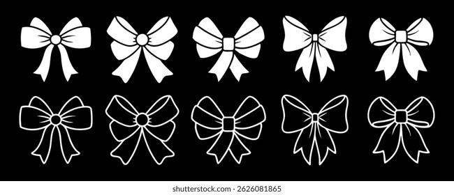 Collection of Decorative Bow Ribbons for Gifts and Celebrations
