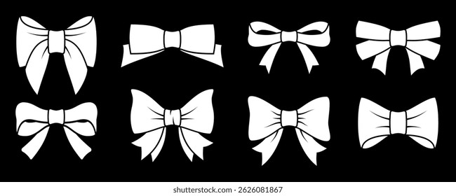 Collection of Decorative Bow Ribbons for Gifts and Celebrations