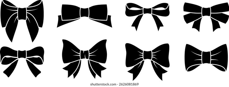 Collection of Decorative Bow Ribbons for Gifts and Celebrations
