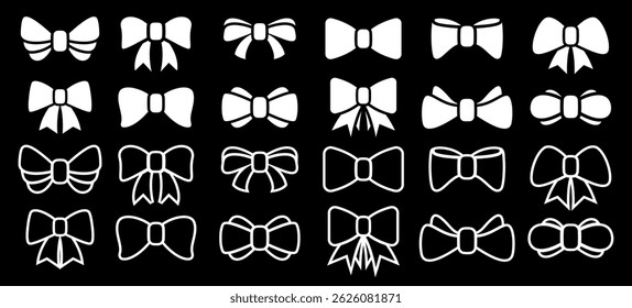 Collection of Decorative Bow Ribbons for Gifts and Celebrations