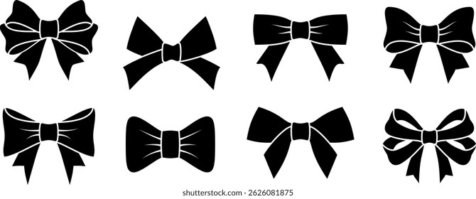 Collection of Decorative Bow Ribbons for Gifts and Celebrations