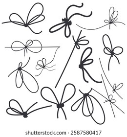 Collection of Decorative Bows and Ribbons