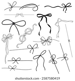 Collection of Decorative Bows and Ribbons