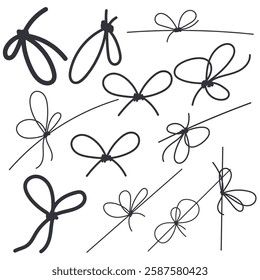 Collection of Decorative Bows and Ribbons