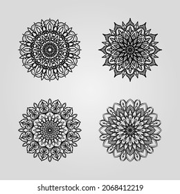 Collection decorative concept abstract mandala illustration. EPS 10