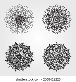 Collection decorative concept abstract mandala illustration. EPS 10