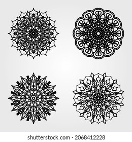 Collection decorative concept abstract mandala illustration. EPS 10