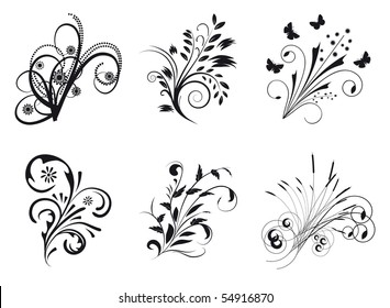 Collection of decorative elements for design. Vector illustration