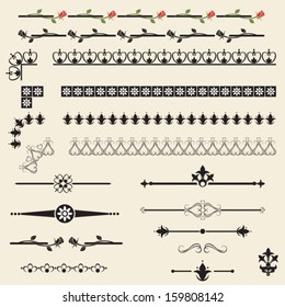 Collection of decorative elements for your design.Vector. EPS-10 (non transparent elements, non gradient) 
