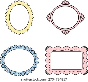 Collection of decorative frames vintage border designs and elegant templates
