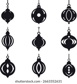 Coleção de lanternas penduradas decorativas