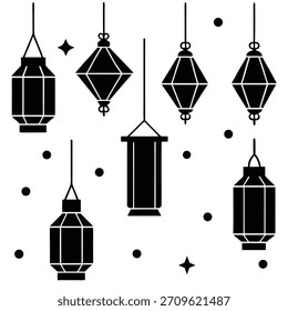 Collection of decorative hanging lanterns