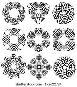 		Collection of decorative ornamental  elements for creative design work